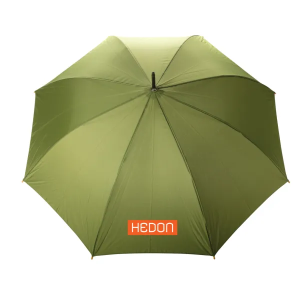  27" Impact AWARE™ RPET 190T auto open bamboo umbrella - XD Collection Green 