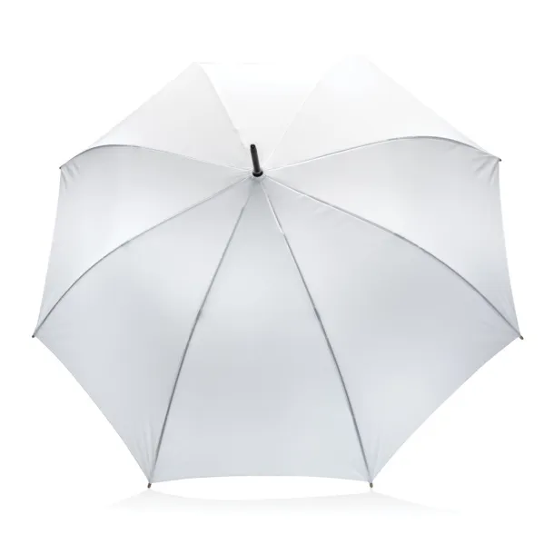  27" Impact AWARE™ RPET 190T auto open bamboo umbrella - XD Collection White 