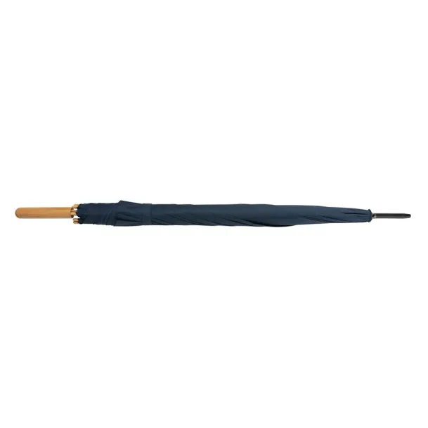  27" Impact AWARE™ RPET 190T auto open bamboo umbrella - XD Collection Navy Blue 