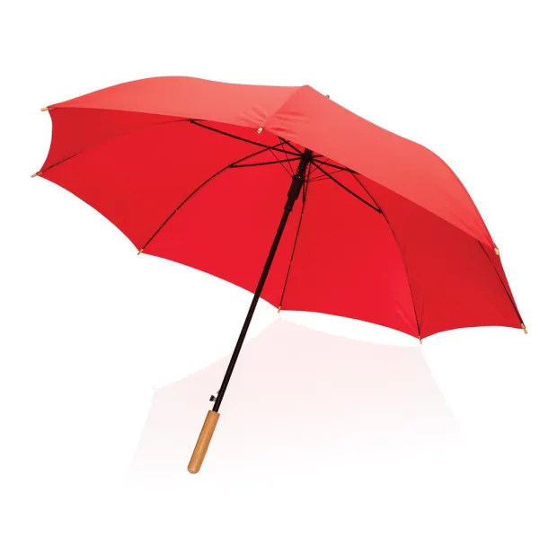  27" Impact AWARE™ RPET 190T auto open bamboo umbrella - XD Collection Crvena