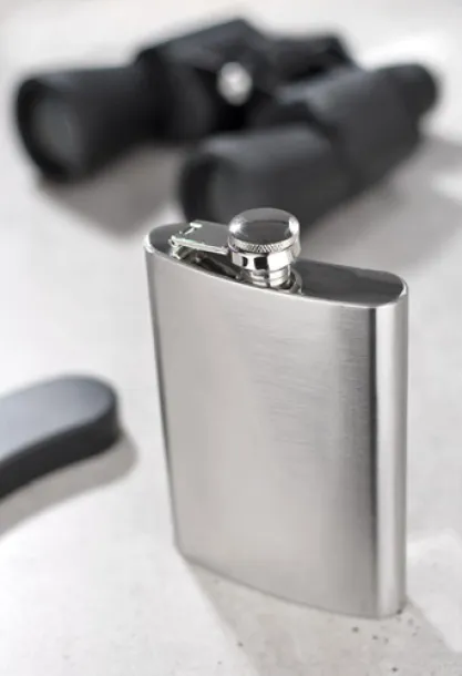 NEVIS Hip flask  240 ml srebrny