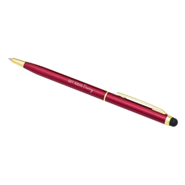 TOUCH TIP GOLD aluminum ballpoint pen Maroon