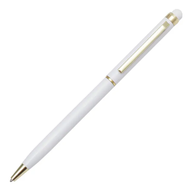 TOUCH TIP GOLD aluminum ballpoint pen White