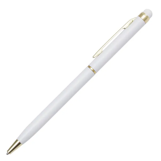 TOUCH TIP GOLD aluminum ballpoint pen White