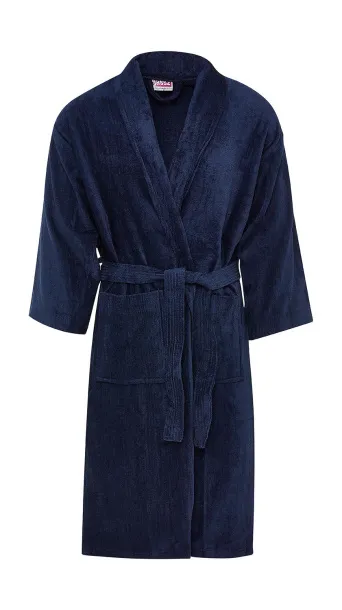  Como Velours Bath Robe - SG Accessories - TOWELS Navy