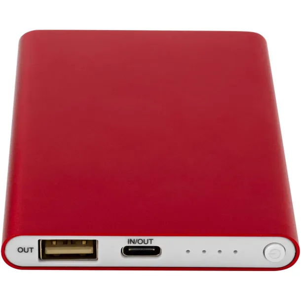 Pep 4000 mAh Type-C recycled aluminium power bank - Unbranded Red