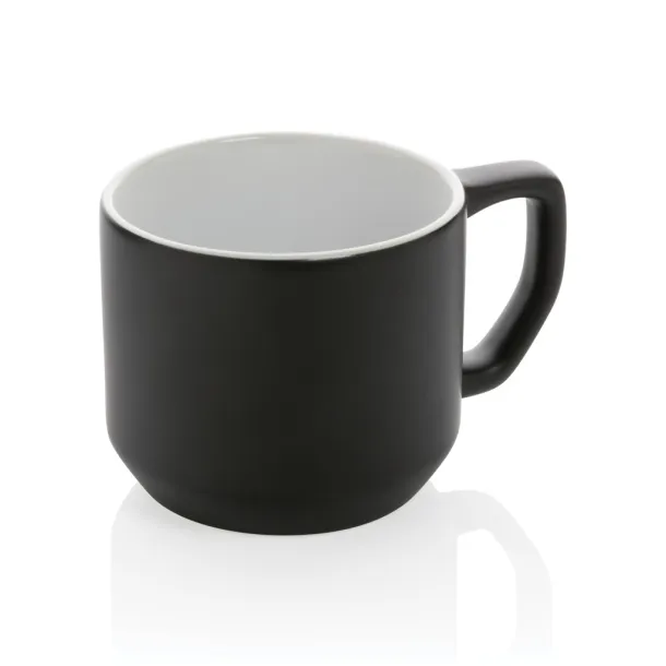  Moderna keramička šalica, 350 ml - XD Collection Crna Bijela