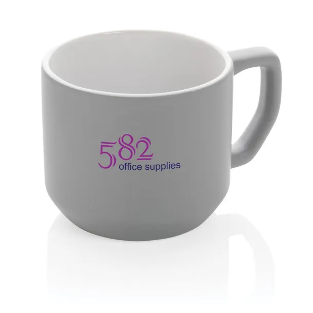  Moderna keramička šalica, 350 ml - XD Collection Siva