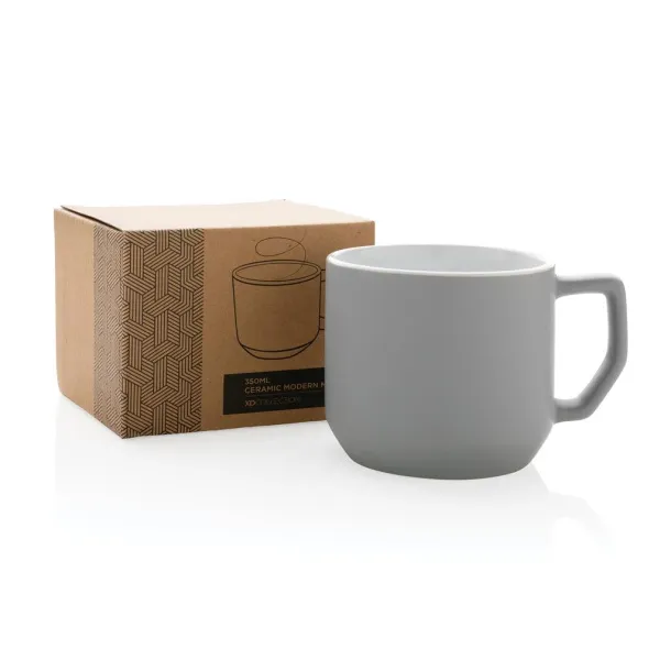  Moderna keramička šalica, 350 ml - XD Collection Siva