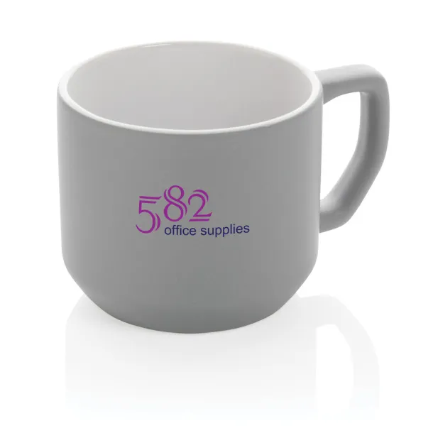  Moderna keramička šalica, 350 ml - XD Collection Siva