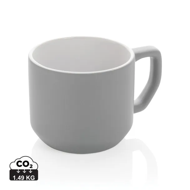  Moderna keramička šalica, 350 ml - XD Collection Siva