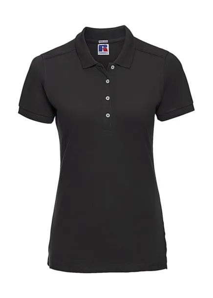  Ženska polo majica s elastinom - Russell Athletic Crna