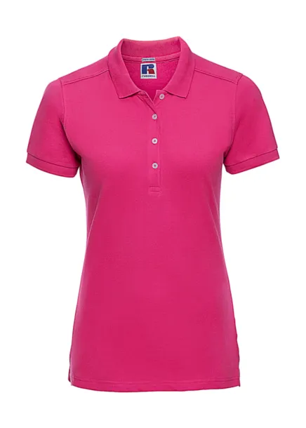  Ženska polo majica s elastinom - Russell Athletic Fuchsia