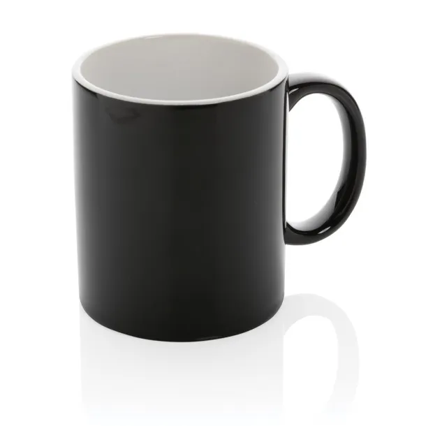  Klasična keramička šalica, 350 ml - XD Collection Crna