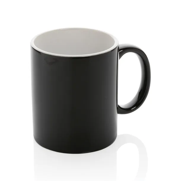  Klasična keramička šalica, 350 ml - XD Collection Crna