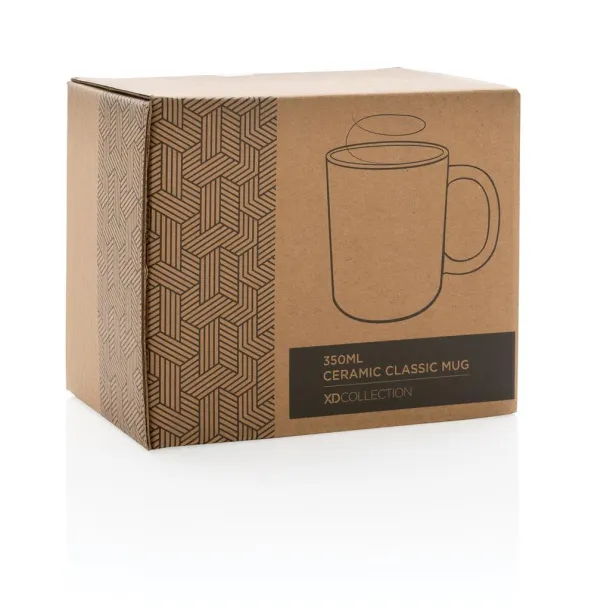  Klasična keramička šalica, 350 ml - XD Collection Siva