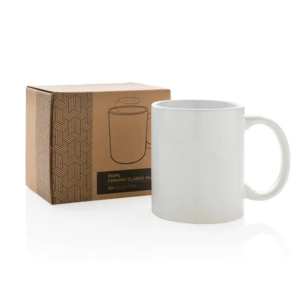  Klasična keramička šalica, 350 ml - XD Collection Bijela Bijela