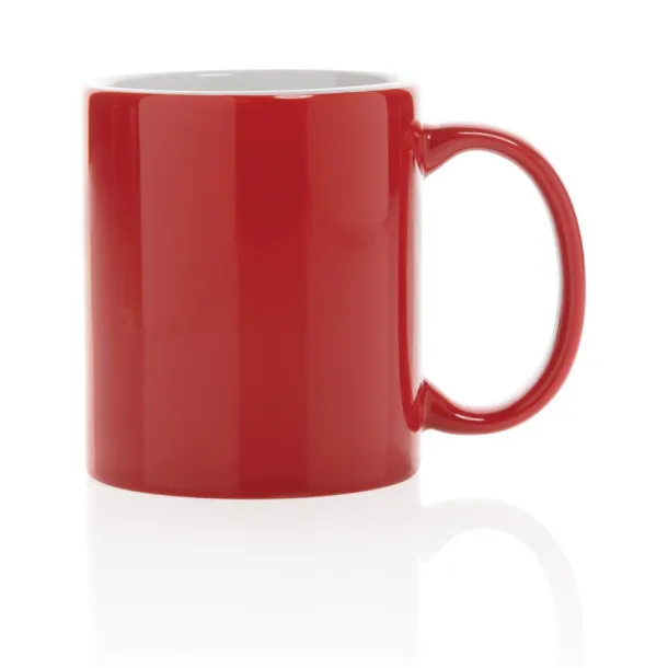  Klasična keramička šalica, 350 ml - XD Collection Crvena