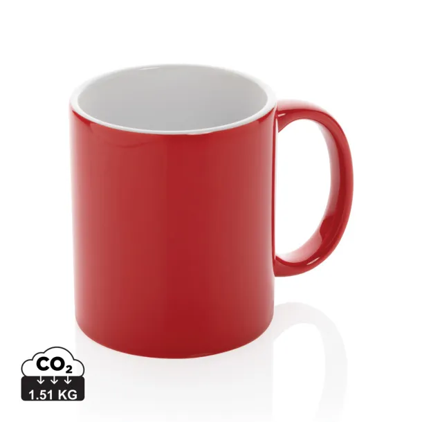  Klasična keramička šalica, 350 ml - XD Collection Crvena