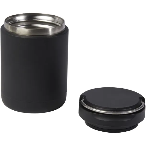 Doveron 500 ml recycled stainless steel insulated lunch pot - Seasons Solid black