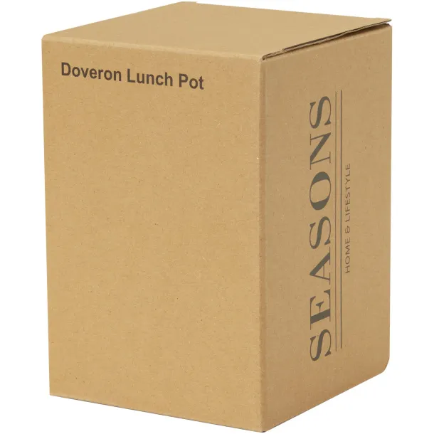 Doveron 500 ml recycled stainless steel insulated lunch pot - Seasons Solid black