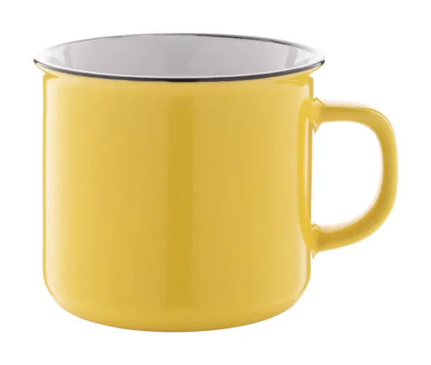 Woodstock vintage mug Yellow White