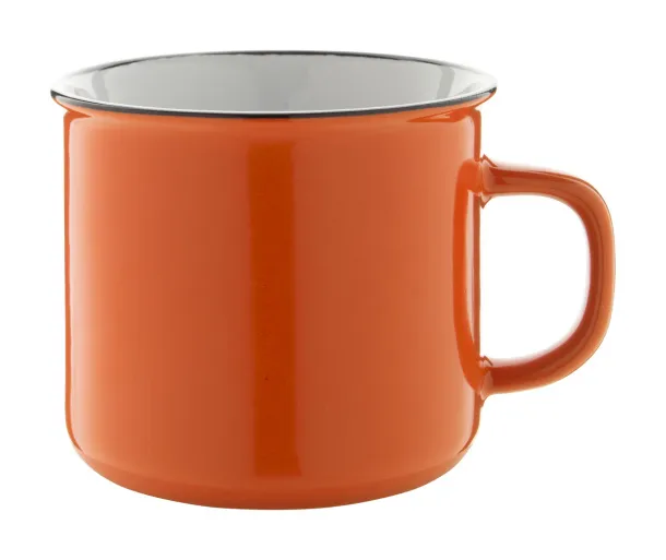 Woodstock vintage šalica, 320 ml Narančasta Bijela