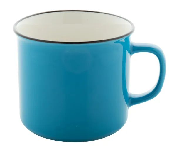 Woodstock vintage mug Light blue White