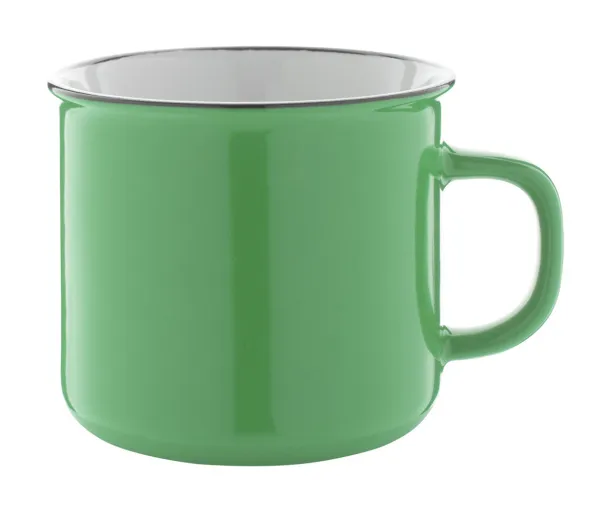 Woodstock vintage mug Green White