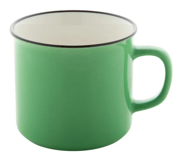 Woodstock vintage mug Green White