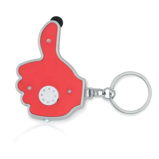 GIOIA Thumbs up led light w/keyring Red