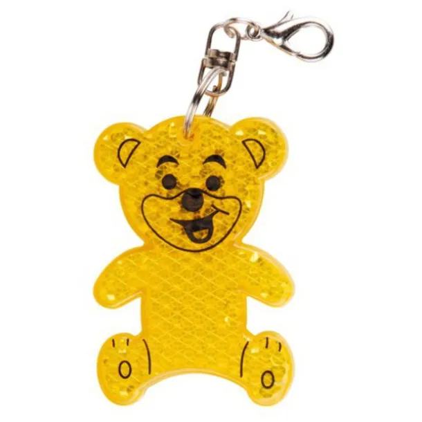 TEDDY RING reflective key ring Yellow