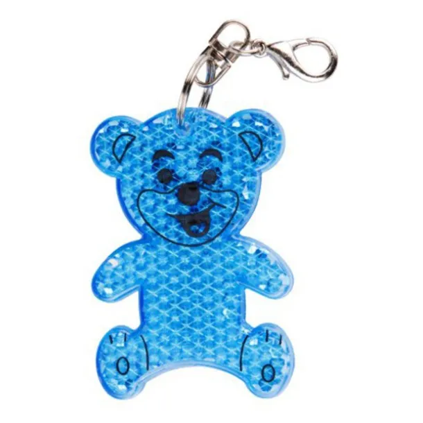 TEDDY RING reflective key ring Blue