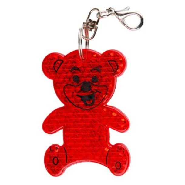 TEDDY RING reflective key ring Red