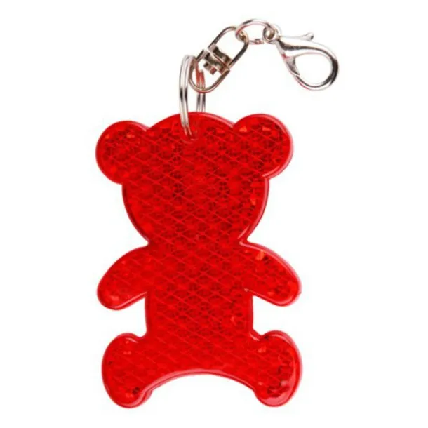 TEDDY RING reflective key ring Red