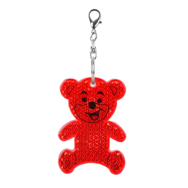 TEDDY RING reflective key ring Red