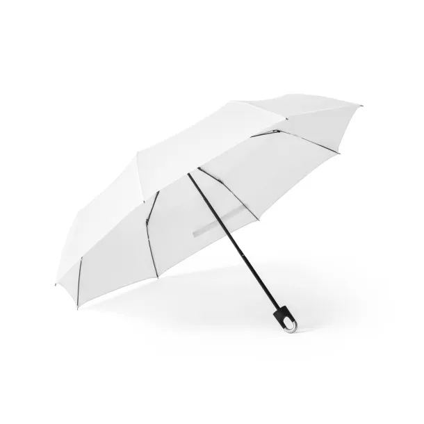 AARON 21" folding umbrella in 190T pongee White