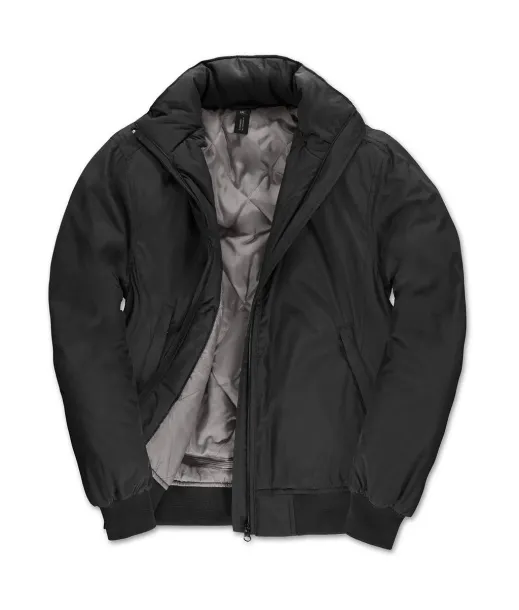  Crew Bomber/women Jacket - B&C Black Warm Grey