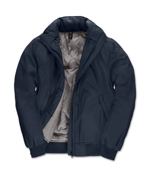  Crew Bomber/women Jacket - B&C Outerwear Navy Warm Grey