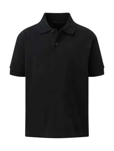  Kids' Cotton Polo - SG Black