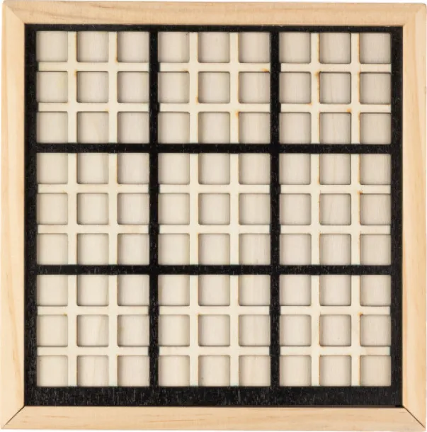 Christa Wooden sudoku game brown