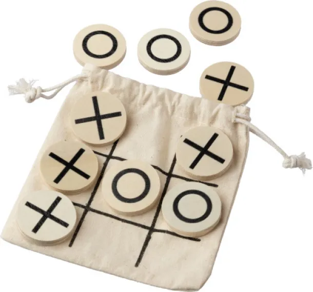 Waltraud Natural wooden tic-tac-toe game