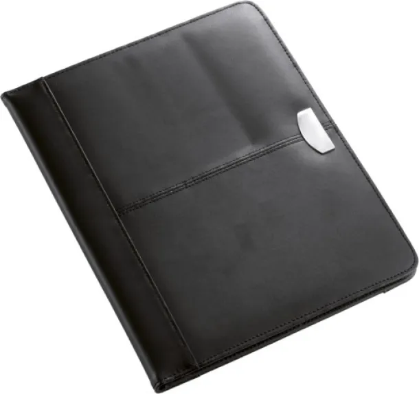 Frederick Bonded leather folder  Crna
