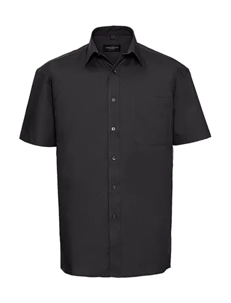  Cotton Poplin Shirt - Russell  Black