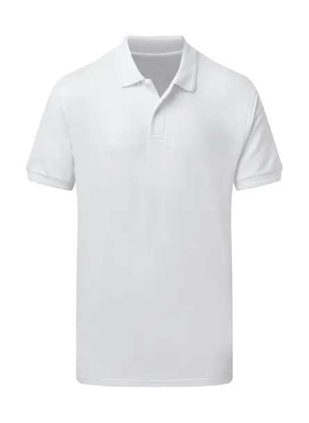  Muška poli pamučna majica, 215 g/m² - SG Bijela