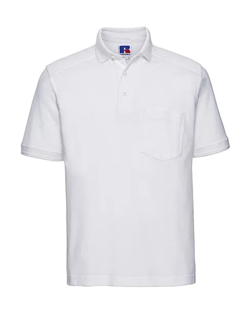  Muška radna polo majica, 215 g/m² - Russell  Bijela