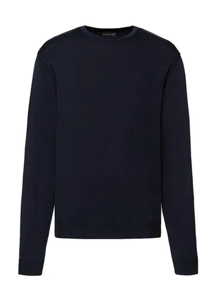  Men's Crew Neck Knitted Pullover - Russell Collection French Navy