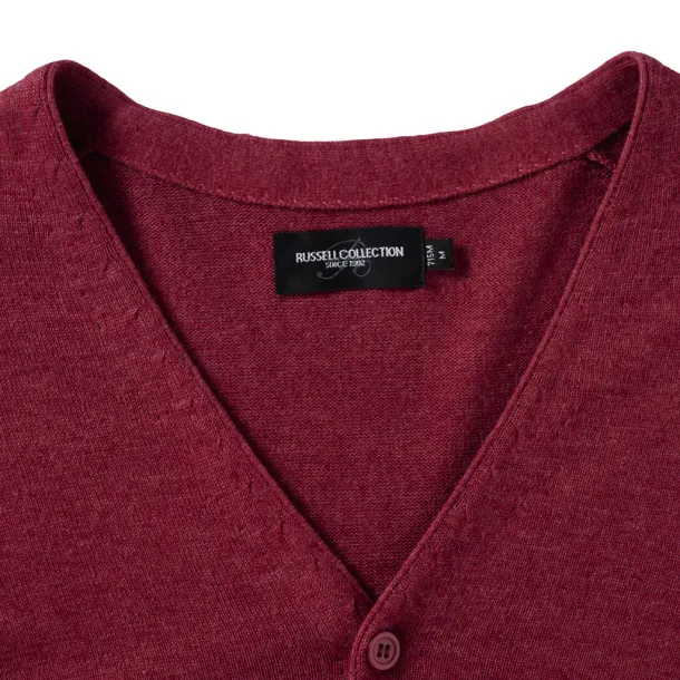  Muški pleteni pulover s V-izrezom i gumbima, 275 g/m² - Russell Collection