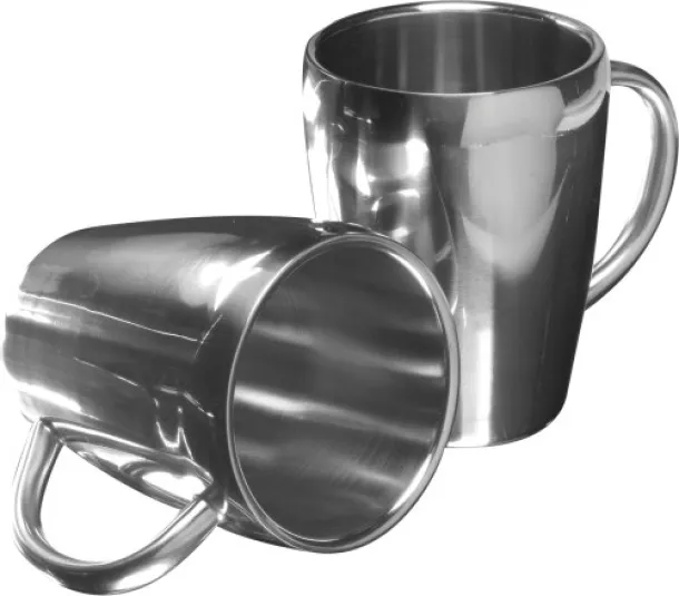  NAYA Stainless steel double walled mugs silver