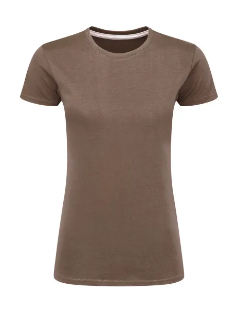  Ladies' Perfect Print Tagless Tee - SG Signature Deep Taupe